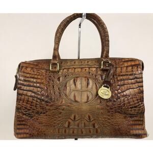 Brahmin Brown Toasted Melbourne Stacey Satchel Bag with COA